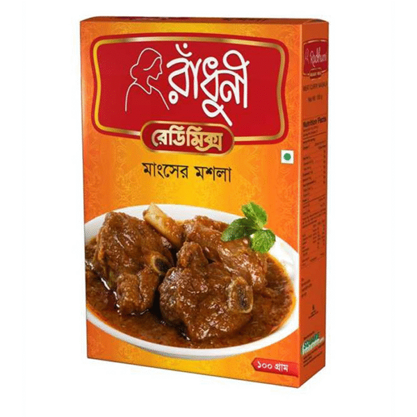 রাঁধুনি মাংসের মসলা (Radhuni Meat Curry Masala - 100gm / রেডিমিক্স)