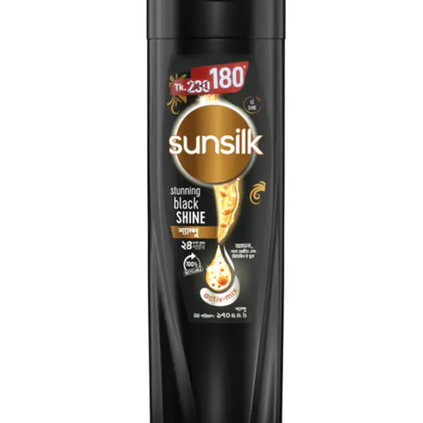 সানসিল্ক শ্যাম্পু অত্যাশ্চর্য কালো শাইন (Sunsilk Shampoo Stunning Black Shine)